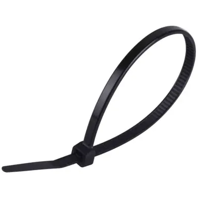 Buntband, svart, UV-beständig 200X4,8MM 100ST Rabatt