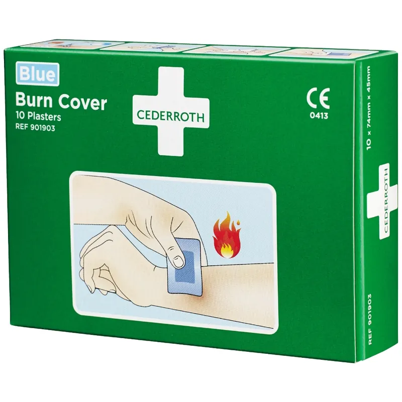 Rea Burn Cover Hydrogelplåster, Blå, 10st, Cederroth