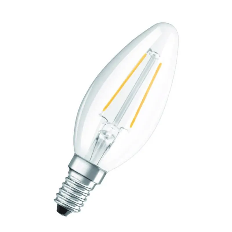 Bästa pris LED-Lampa, Kron, Klar, LED Retrofit Classic B, 4W, E14, 6st, Osram