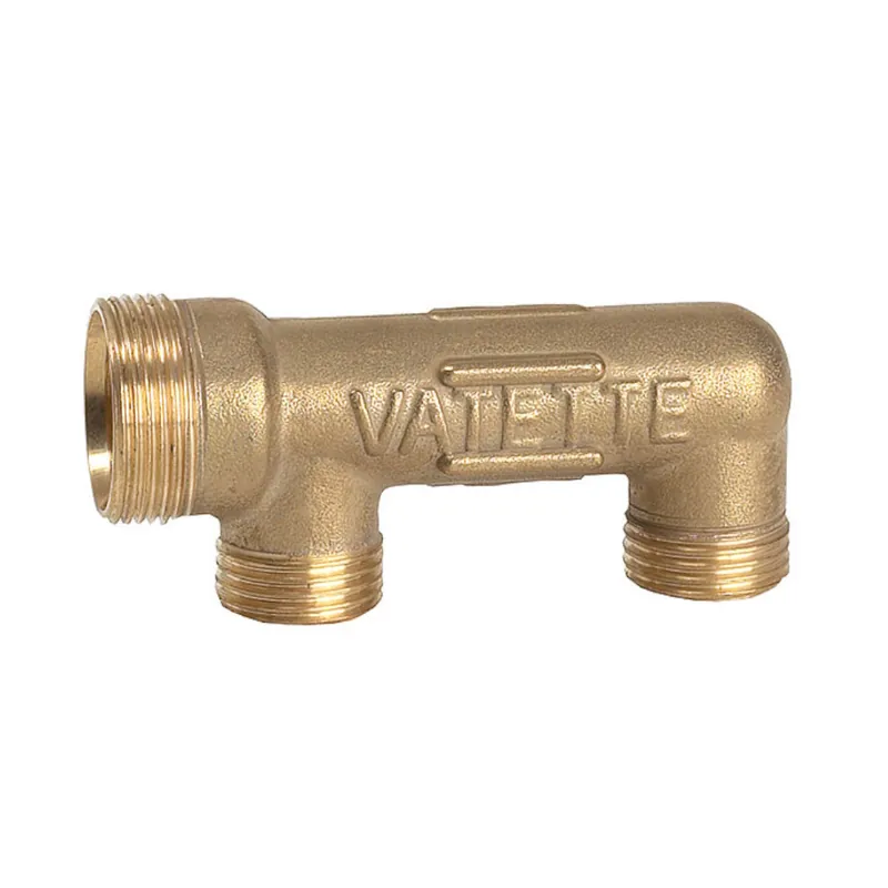 risnedsättning Fördelare 2 Rör G15x22mm Mässing Vatette