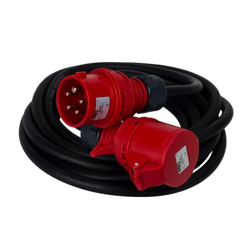 Skarvsladd 3-Fas 3m 5G2,5mm² 16A 400V IP44 Svart Gelia Nyhet