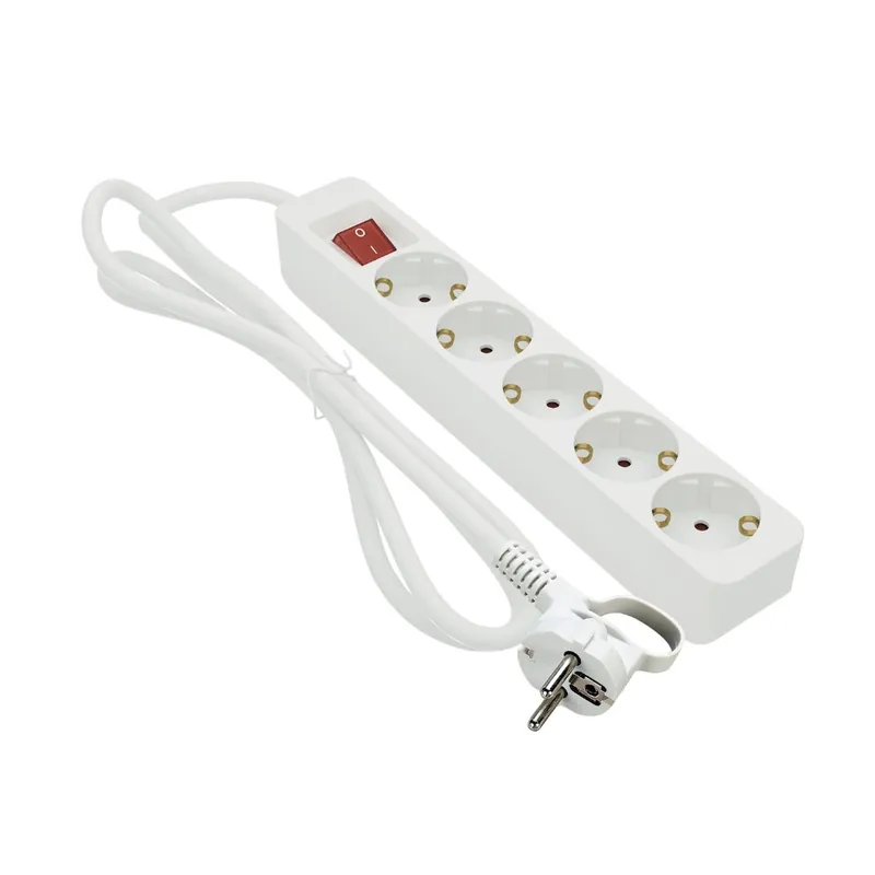 Grenuttag Med Brytare Jordat 5-Vägs 16A 3680W 230-250V IP20 Vit Gelia Billigare