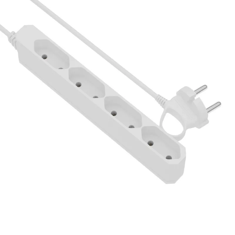 Outlet Grenuttag Europa 4-Vägs Euroslim 10A 2300W 230-250V IP20 Vit Gelia