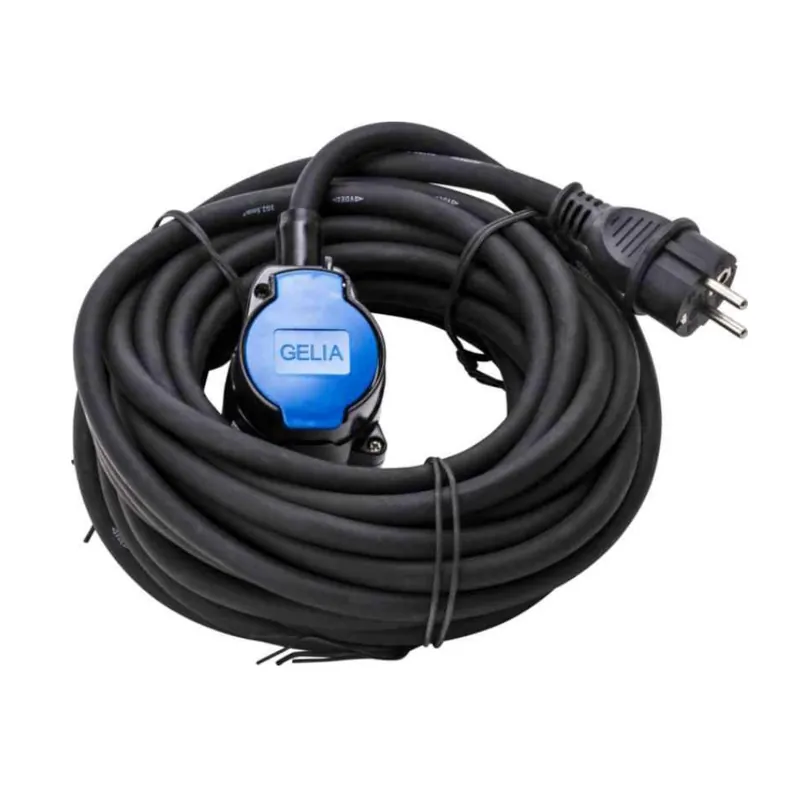 Populärt val Grenuttag Med Lock H07RN-F 10m 2-Vägs Jordat 3G2,5mm² IP44 Gelia