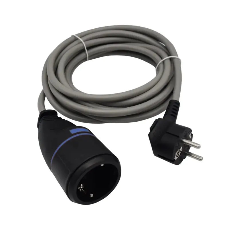 Snabb leverans Skarvsladd Med Låsning 5m Jordad 3G1,5mm² 16A IP20 Grå Gelia