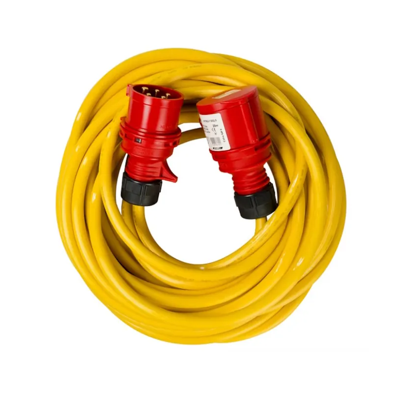 Nyhet Skarvsladd Polyuretan 20m 3-Fas 5G6mm² 32A 400V Gul Gelia