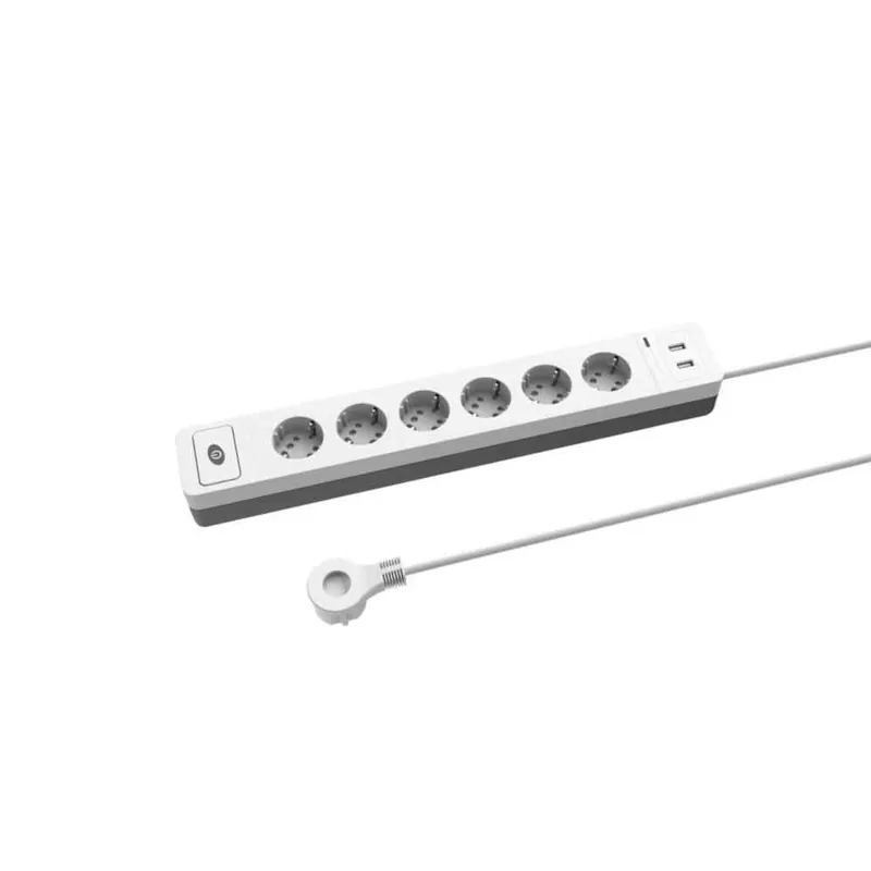 Grenuttag Mix 6 Jordat/12 Europastickproppar USB A Med Brytare 16A 3680W 250V Gelia risnedsättning