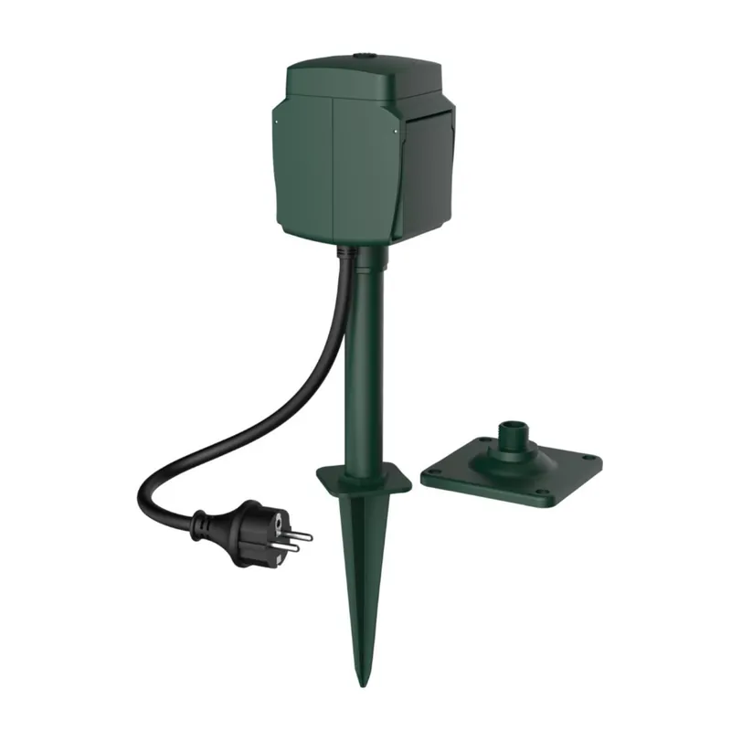 Smart Grenuttag Wi-Fi utomhus Med Markspett 16A 3680W 230V Grön Gelia risnedsättning